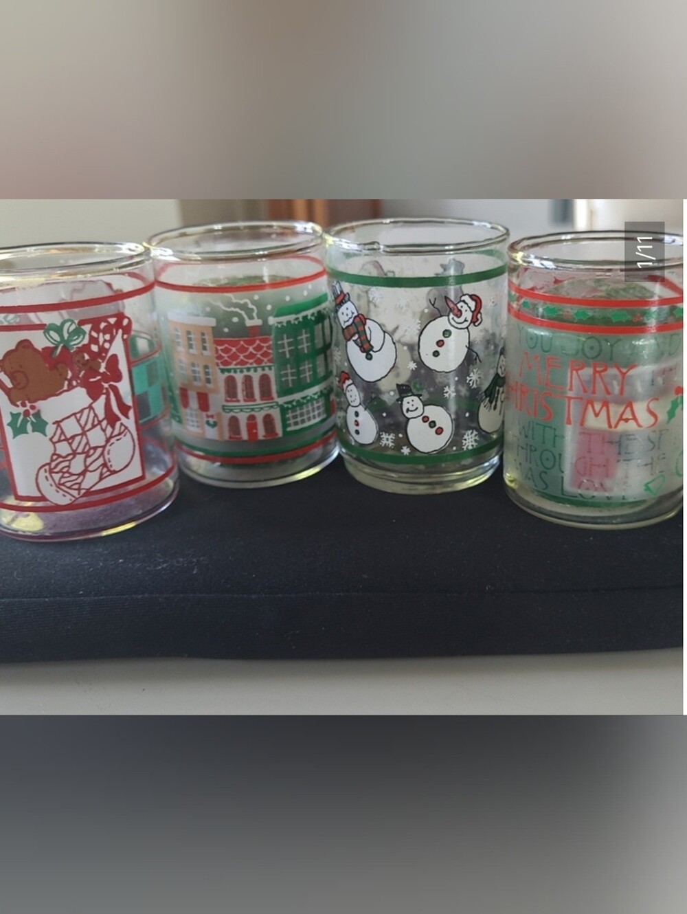 Indiana Glass Christmas Votive Candle Holders and 2 Yankee Candle Votive Candles